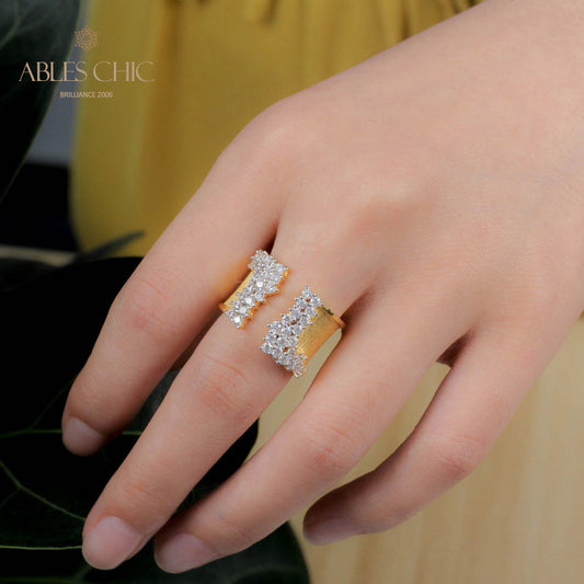Bague florale embellissement CZ 5572