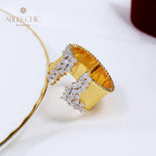Bague florale embellissement CZ 5572