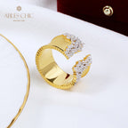Bague florale embellissement CZ 5572