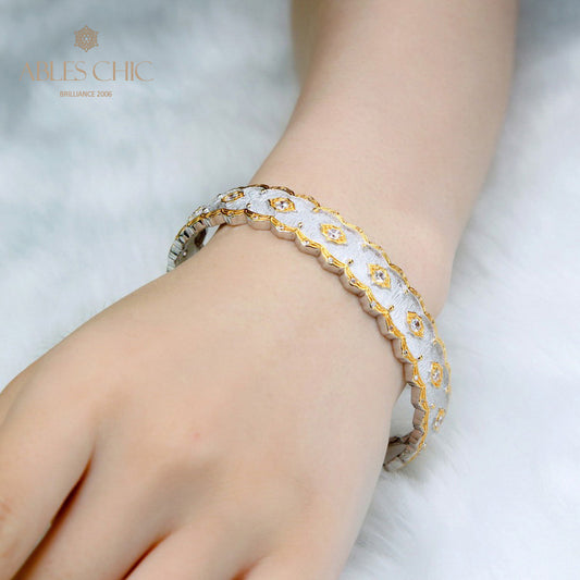 Bracelet Fretworks en Tissu Soyeux 5433