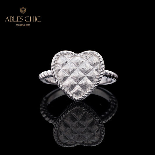 Bague Coeur Grain Croisé 6075