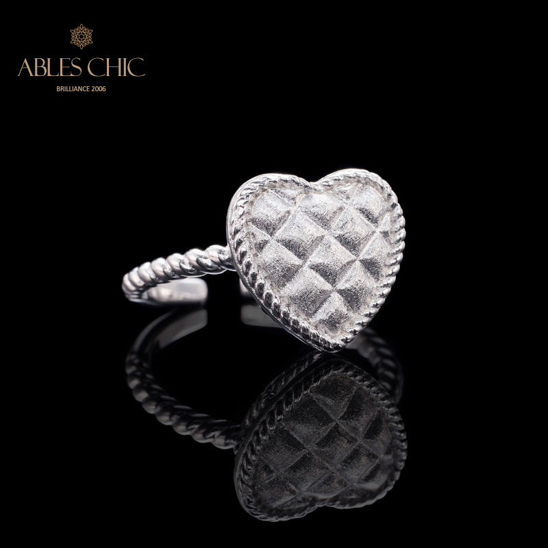 Bague Coeur Grain Croisé 6075