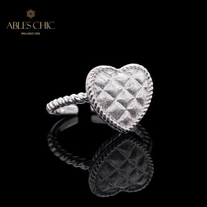 Bague Coeur Grain Croisé 6075