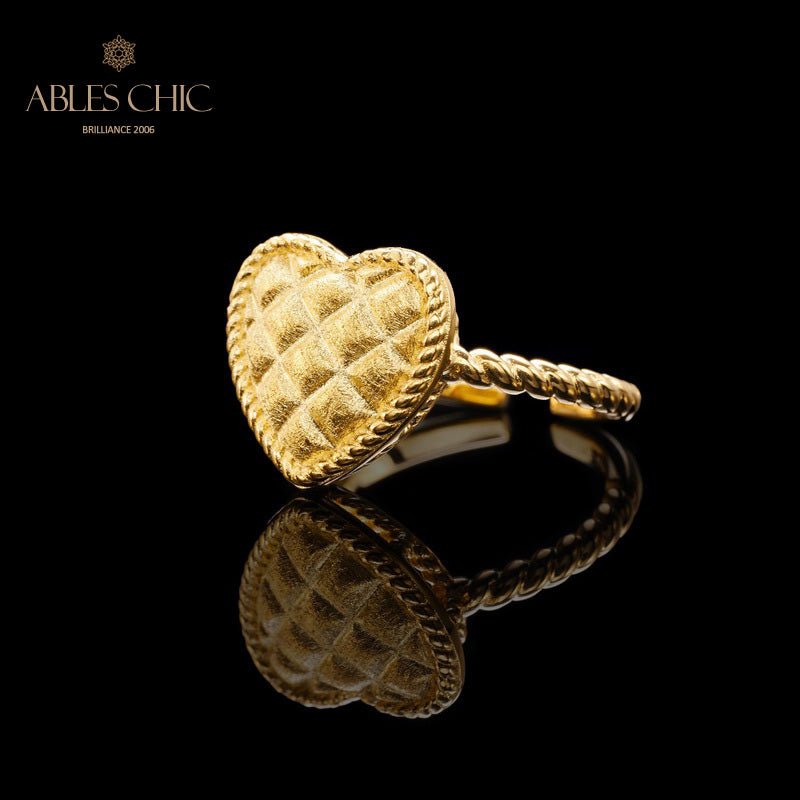 Bague Coeur Grain Croisé 6075