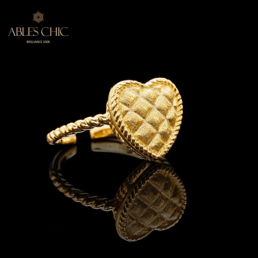 Bague Coeur Grain Croisé 6075