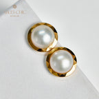 Boucles d'oreilles en perles d'eau de mer Mabe 6015