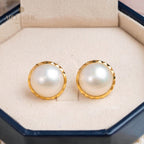 Boucles d'oreilles en perles d'eau de mer Mabe 6015