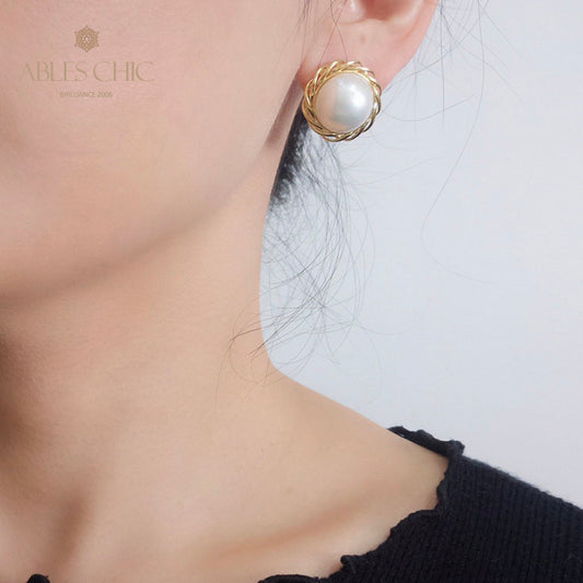 Boucles d'oreilles guirlande de perles Mabe 5906