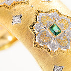Bracelet Floral Émeraude Fretwork Dense 5228