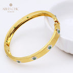 Bracelet étoiles en fleurs d'émeraude 5177