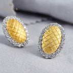 Boucles d'oreilles halo ovale soyeux 5832