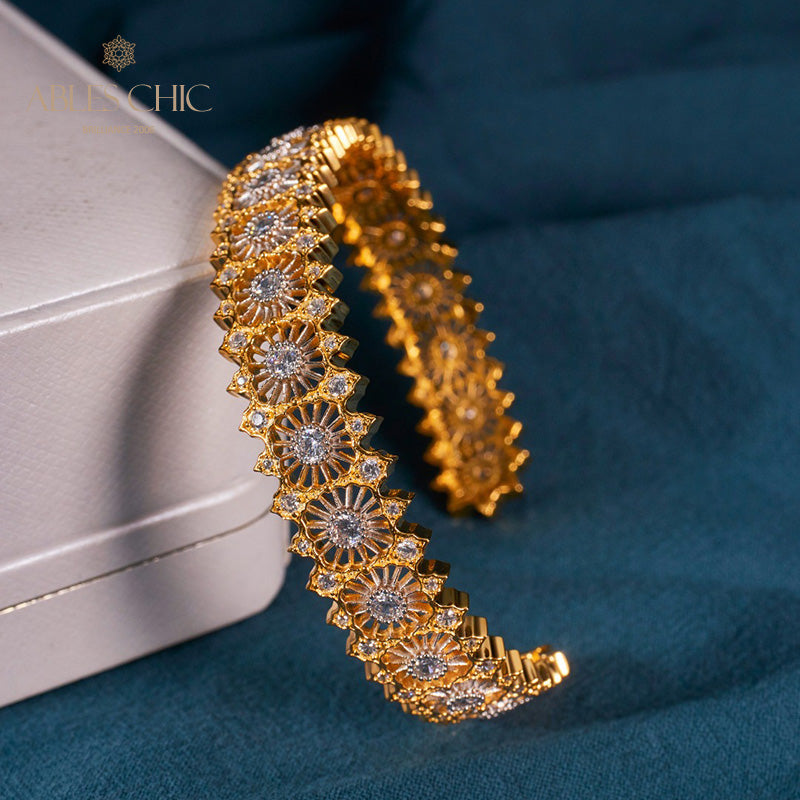 Bracelet ajouré floral 6040