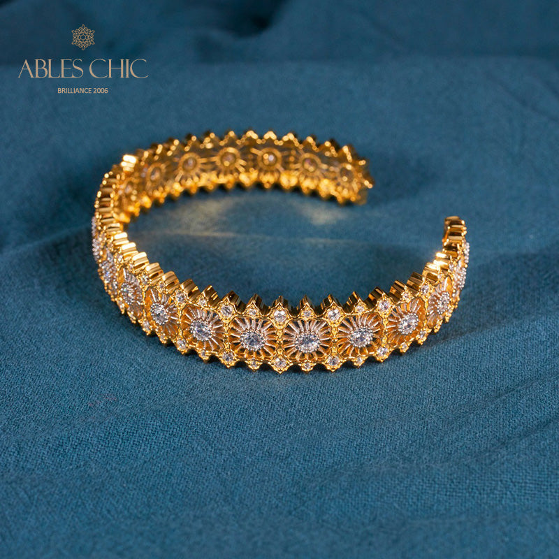 Bracelet ajouré floral 6040