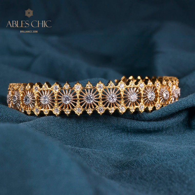 Bracelet ajouré floral 6040