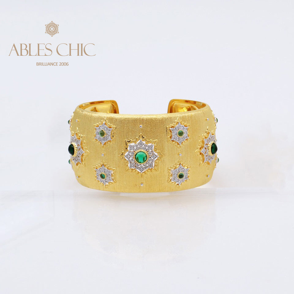 Bracelet large floral gemme 5457