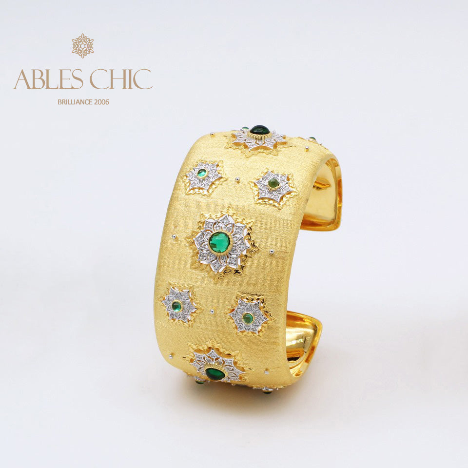 Bracelet large floral gemme 5457