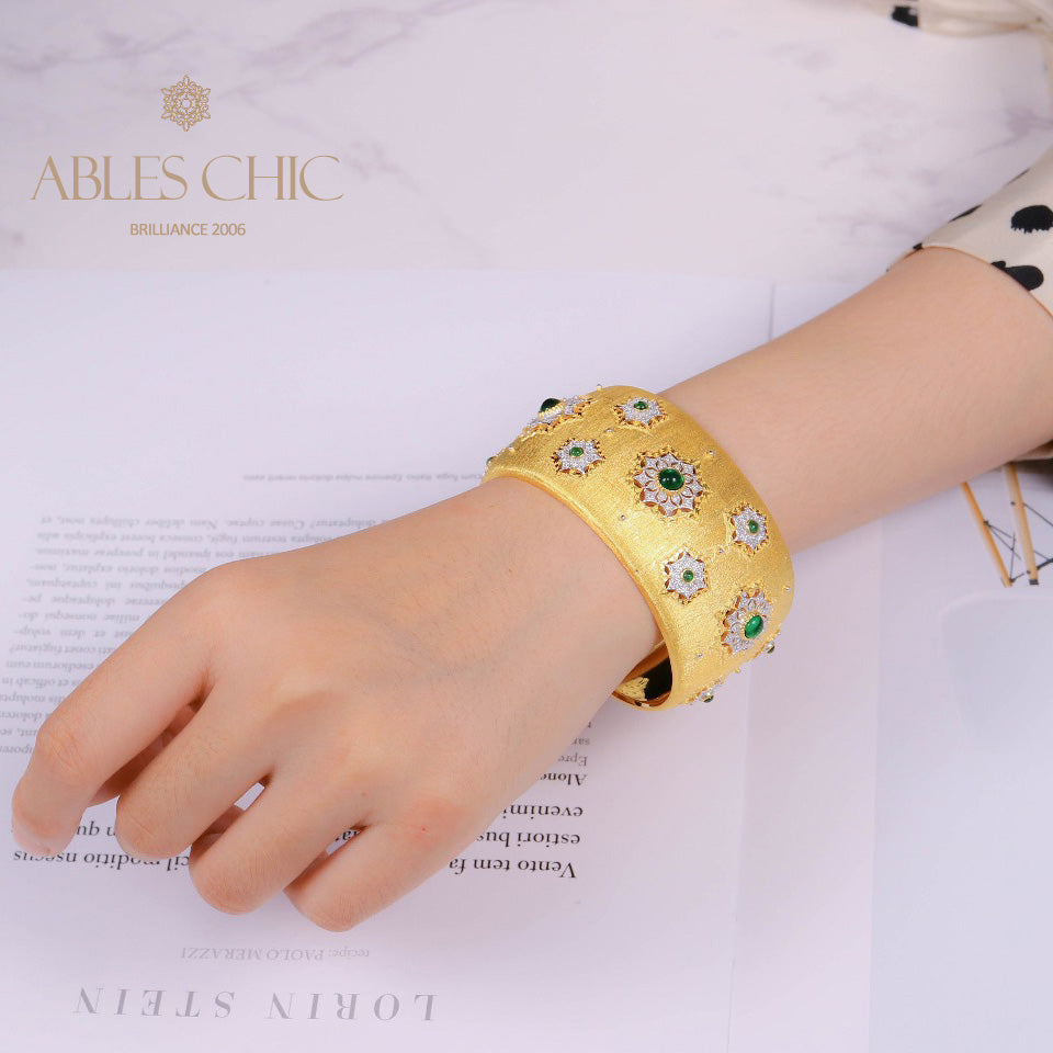 Bracelet large floral gemme 5457