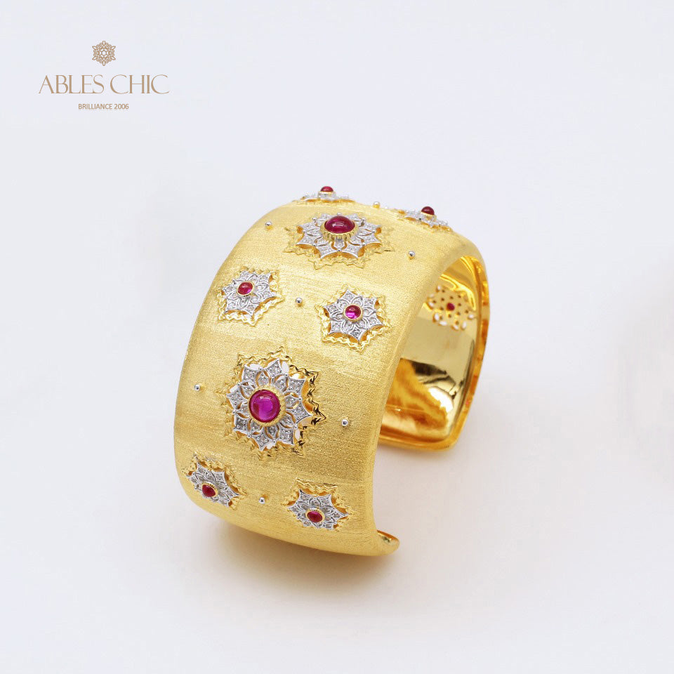 Bracelet large floral gemme 5457