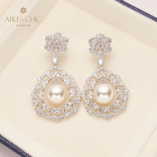 Boucles d'oreilles en filigrane de pétales de rose 6276