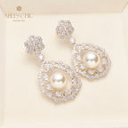 Boucles d'oreilles en filigrane de pétales de rose 6276