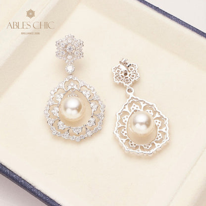 Boucles d'oreilles en filigrane de pétales de rose 6276