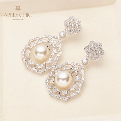 Boucles d'oreilles en filigrane de pétales de rose 6276