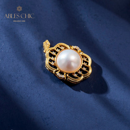 Pendentif Mabe Pearl Fretwork 5990