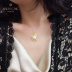 Pendentif halo guirlande de perles Mabe 5819