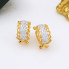Boucles d'oreilles créoles en filigrane de dentelle 5392