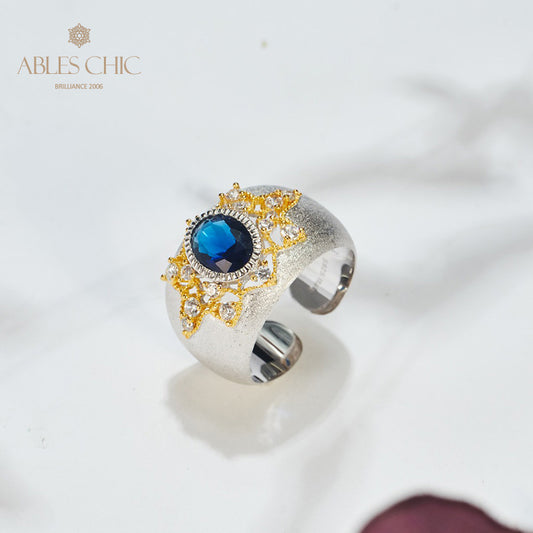 Bague Soyeuse Fleur de Saphir 6065