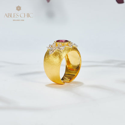 Bague Soyeuse Fleur de Saphir 6065