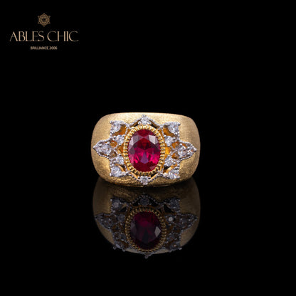 Bague Soyeuse Fleur de Saphir 6065