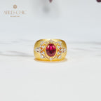 Bague Soyeuse Fleur de Saphir 6065