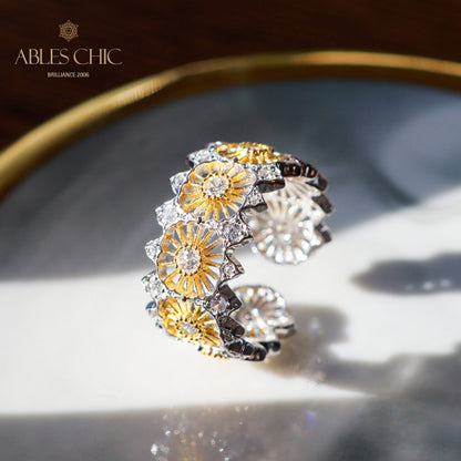 Anneau ouvert floral guirlande aérée 6047
