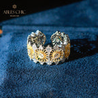 Anneau ouvert floral guirlande aérée 6047