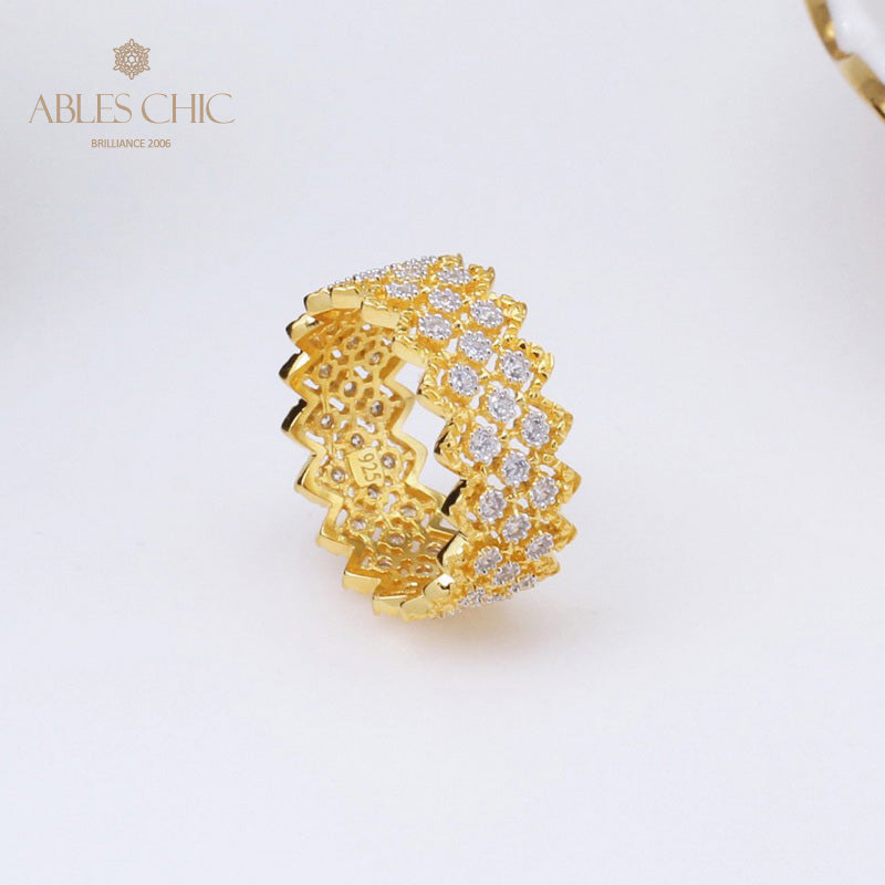 Bague Pierre Multi-Rangs Dentelle 5009