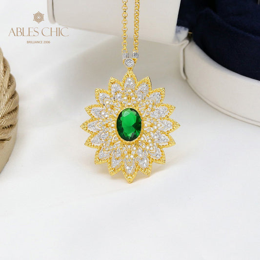 Collier de fleurs ovales étoilées 5667
