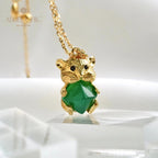 Collier ours en calcédoine naturelle 5798