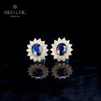 Boucles d'oreilles florales rubis naturel 5816
