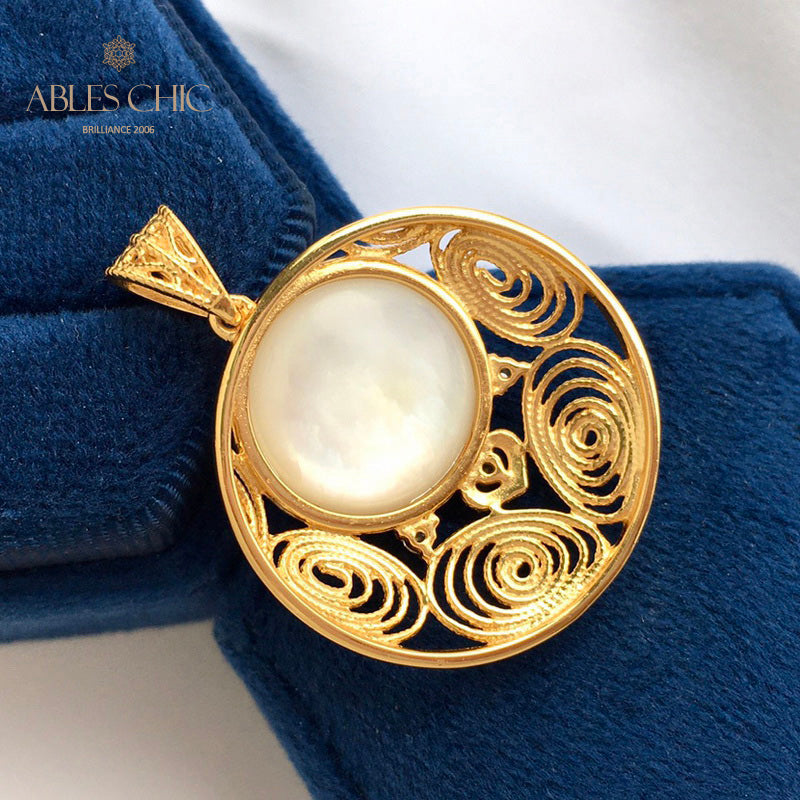 Pendentif en filigrane de perles Mabe 5843