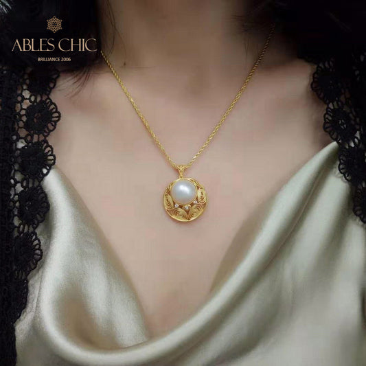 Pendentif en filigrane de perles Mabe 5843