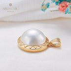 Pendentif minimaliste perle Mabe 5841