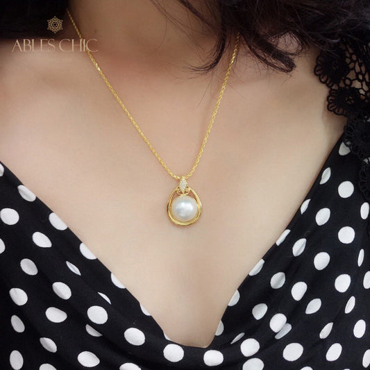 Pendentif Solitaire Perle Mabe 5916
