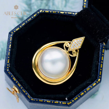 Pendentif Solitaire Perle Mabe 5916