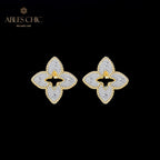 Boucles d'oreilles celtiques trèfles soyeux 5880