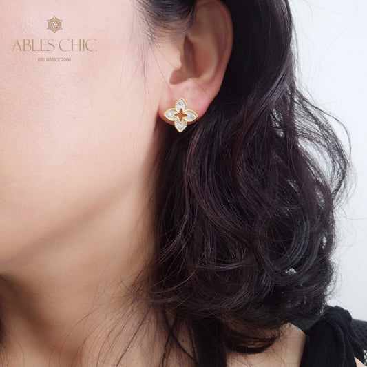 Boucles d'oreilles celtiques trèfles soyeux 5880