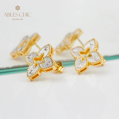 Boucles d'oreilles celtiques trèfles soyeux 5880