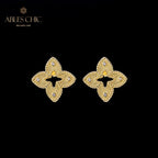 Boucles d'oreilles celtiques trèfles soyeux 5880
