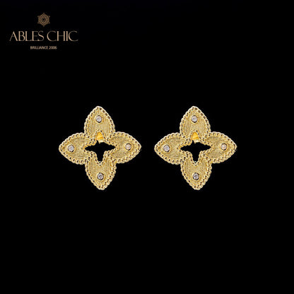 Boucles d'oreilles celtiques trèfles soyeux 5880