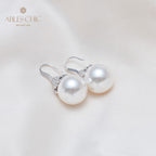 Boucle d'oreille en perles de coquille florale 5785